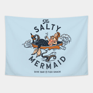 The Salty Mermaid Dive Bar & Fish Shack Tapestry