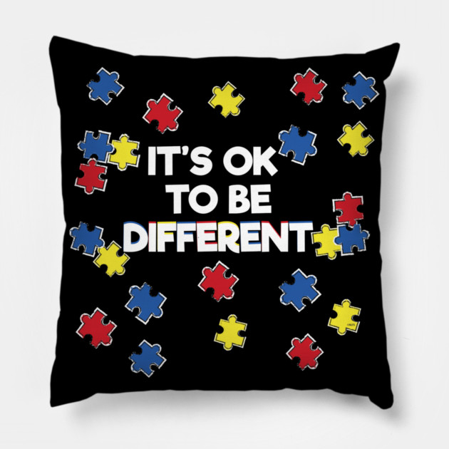 Autism Awareness Design Gift for Autistic Kids Awareness print Pillow by creative