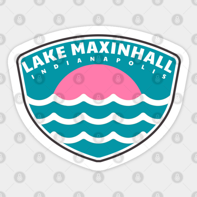 Lake Maxinhall Pink Sunset Sticker by Camp Happy Hour