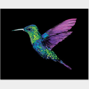 Bright Hummingbird Posters and Art