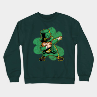 Dabechaun Leprechaun Dabbing St Patricks Day Green Shirt II Crewneck Sweatshirt