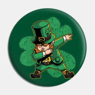 Dabechaun Leprechaun Dabbing St Patricks Day Green Shirt II Pin