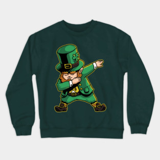 Dabechaun Funny Leprechaun Dabbing St Patricks Day Shirt Crewneck Sweatshirt