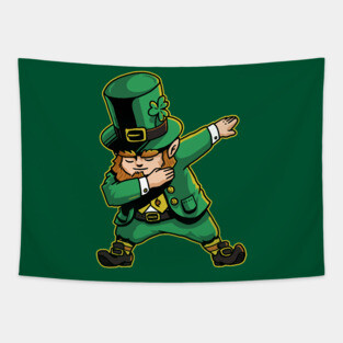 Dabechaun Funny Leprechaun Dabbing St Patricks Day Shirt Tapestry
