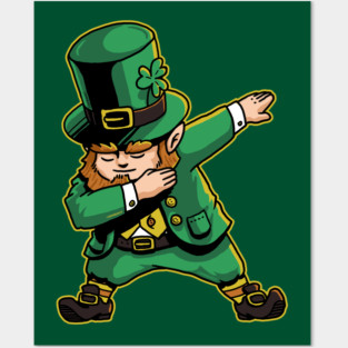 Dabechaun Funny Leprechaun Dabbing St Patricks Day Shirt Posters and Art