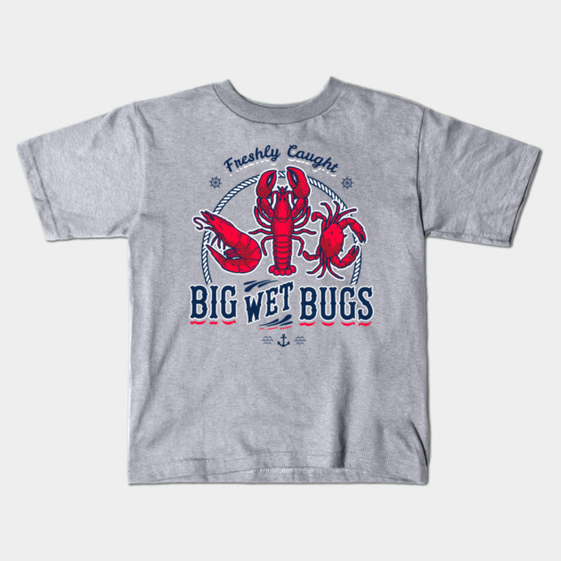 Big Wet Bugs Kids T-Shirt by dumbshirts