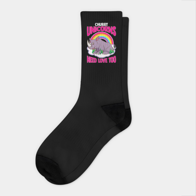 Chubby Unicorns need love too Socks by creative
