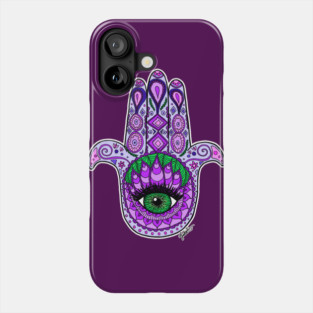 Purple Hamsa Hand Phone Case