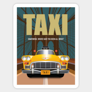 Taxi TV Series Poster Sticker