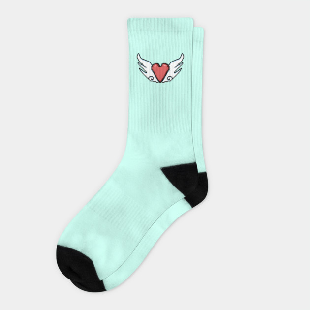 WINGED HEART Socks by droidmonkey