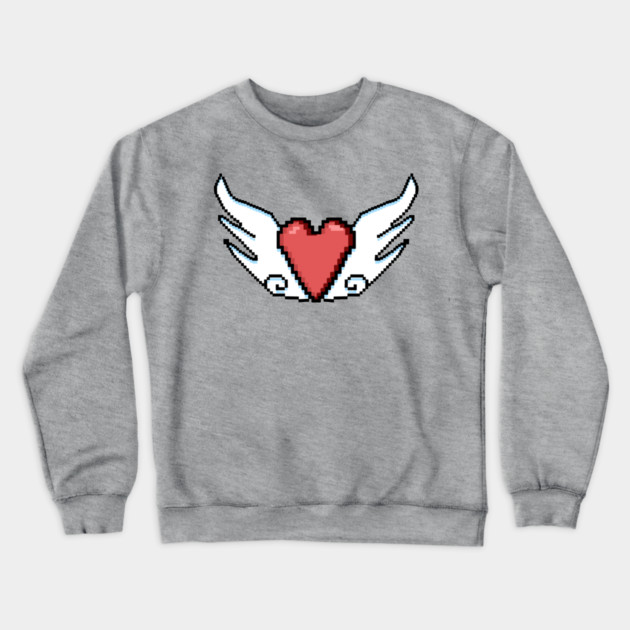 WINGED HEART Crewneck Sweatshirt by droidmonkey