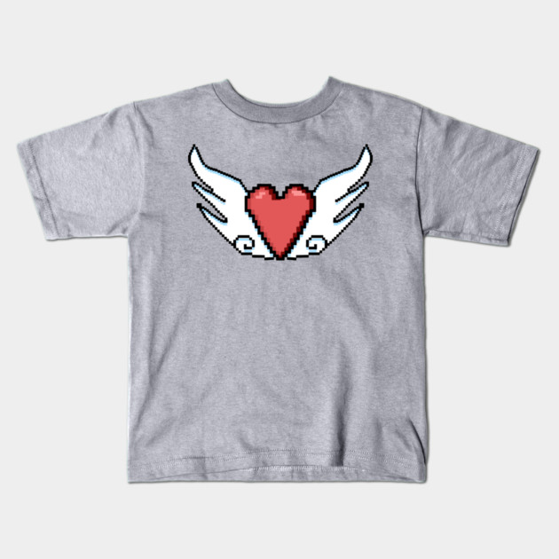 WINGED HEART Kids T-Shirt by droidmonkey
