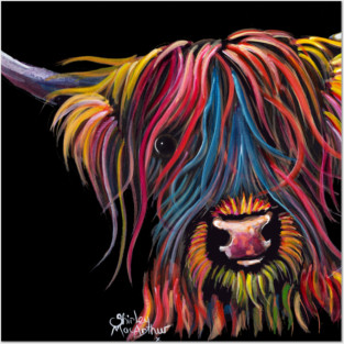 Scottish Hairy Highland Cow ' SWeeT Pea " Posters and Art