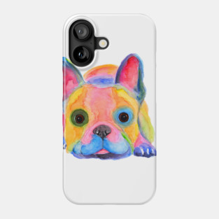Nosey French Bulldog ' Am I FReNCH ? ' Phone Case