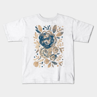 Watercolor roses bouquet - neutral Kids T-Shirt
