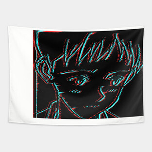 Shinji 3D Glitch Tapestry