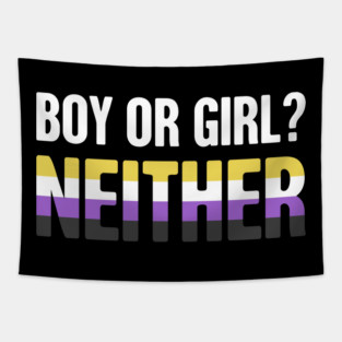 Funny Non-Binary Pride | Gender Identity Genderqueer Tapestry