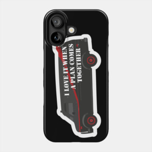 A Team Funny 80s TV Quote Sticker Phone Case
