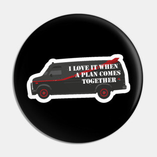 A Team Funny 80s TV Quote Sticker Pin