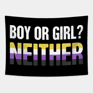 Funny Non-Binary Pride | Gender Identity Genderqueer Tapestry