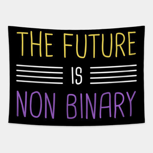 The Future Is Non-Binary | Gender Identity Genderqueer Tapestry