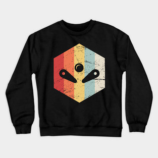 Retro 70s Pinball Flippers Icon Crewneck Sweatshirt