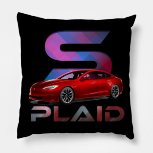 Tesla Plaid Pillow