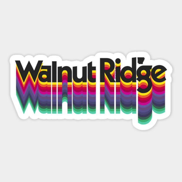 Walnut Ridge Retro Wrangler Rainbow Sticker by rt-shirts