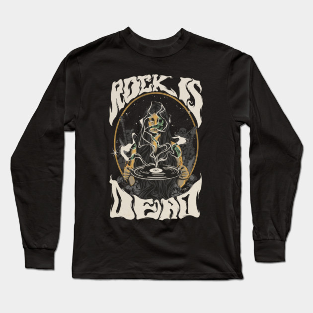 Rock is Dead Long Sleeve T-Shirt by Jentiz