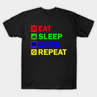 Eat Sleep Game Repeat T-Shirt