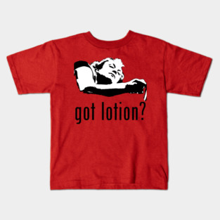 Got Lotion? Buffalo Bill (Black & White) Kids T-Shirt