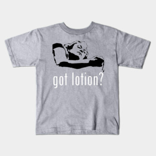 Got Lotion? Buffalo Bill (White & Black) Kids T-Shirt