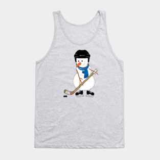 Hockey Snowman Tank Top