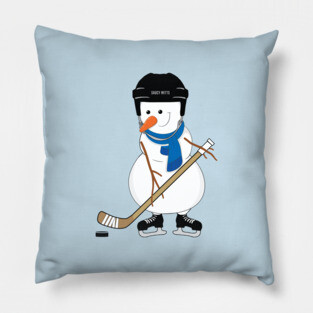 Hockey Snowman Pillow
