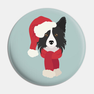 Christmas Border Collie Dog Pin