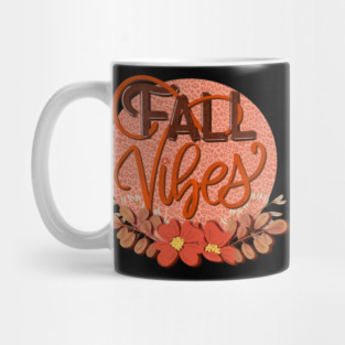 Fall vibes hand lettered Mug