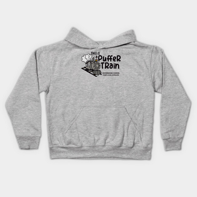 Puffer Train Kids Hoodie by Woodhaven School