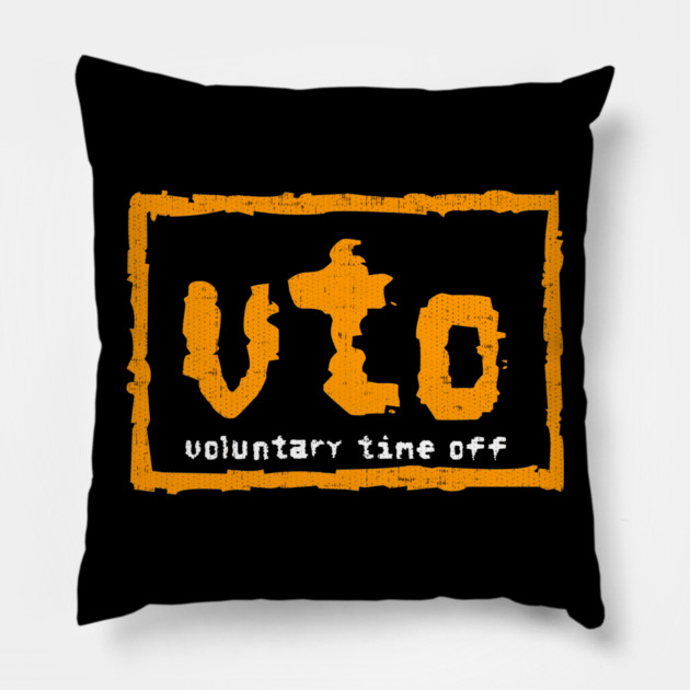 VTO Voluntary Time Off Rebel Style Pillow by belownormal