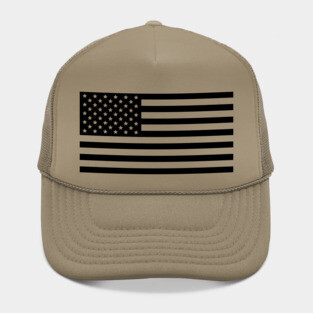 Black Transparent American Flag Hat
