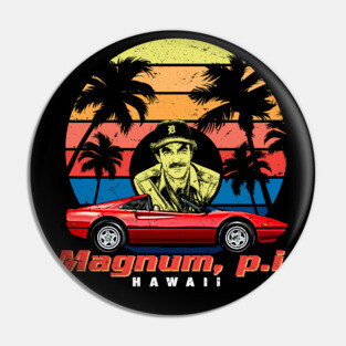 Magnum PI Retro Pin