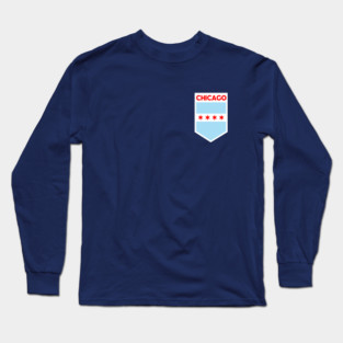Chicago City Flag Emblem Long Sleeve T-Shirt