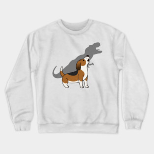 Basset Hound Howling T-Rex Dinosaur Crewneck Sweatshirt