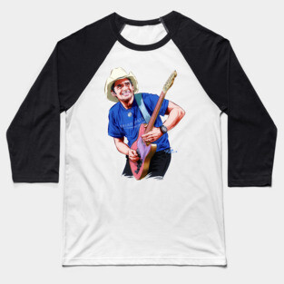 Brad Paisley - An illustration by Paul Cemmick Baseball T-Shirt