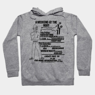 The Roxy \\// 80s Hip Hop Flyer Art Hoodie