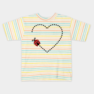 Ladybug Heart Kids T-Shirt
