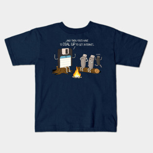 Campfire Tales of Dial Up Internet Funny Computer Nerd Kids T-Shirt