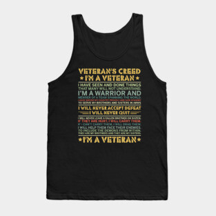 Veteran Creed - arriors Tank Top