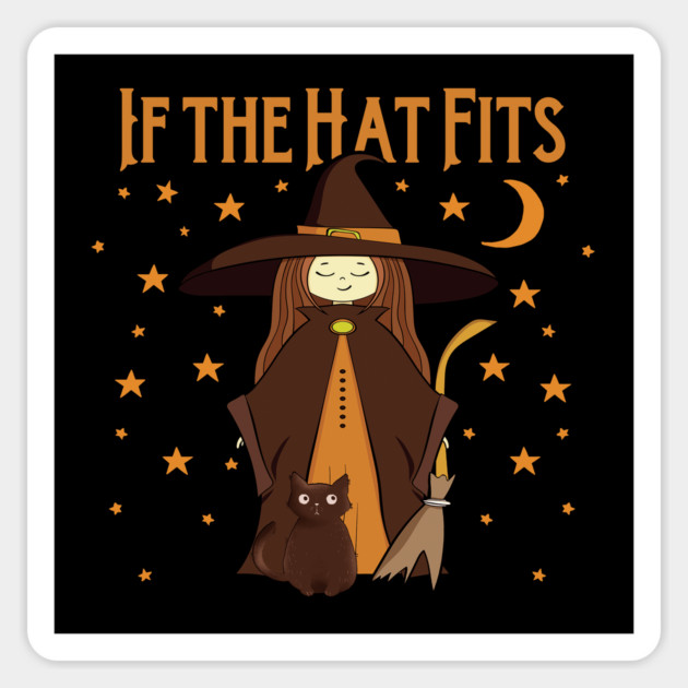 If the Hat Fits Orange Cheeky Witch® Sticker by Cheeky Witch