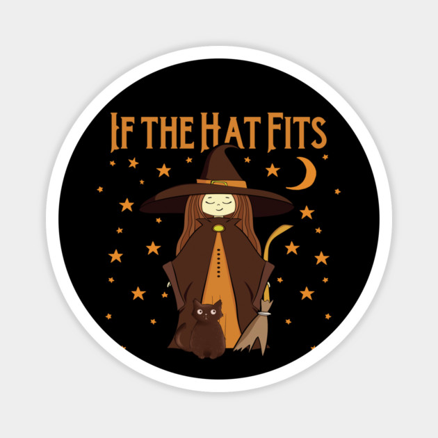 If the Hat Fits Orange Cheeky Witch® Magnet by Cheeky Witch