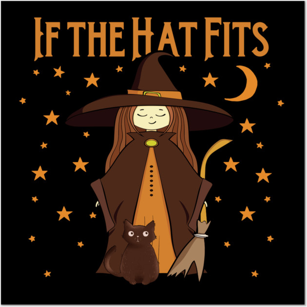 If the Hat Fits Orange Cheeky Witch® Wall Art by Cheeky Witch